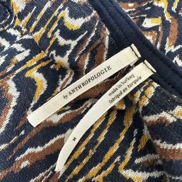 Anthropologie Top Women Medium Jaime Animal Print Peplum Tank Boho Indie - Picture 11 of 14